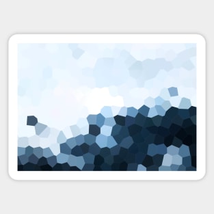 Icy Blue Ombre Geometrics Sticker